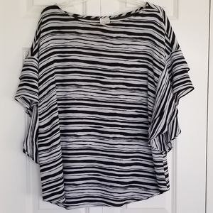 Chico's Zebra Stripe Blouse